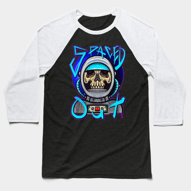 Spaced out skull Baseball T-Shirt by Chillateez 